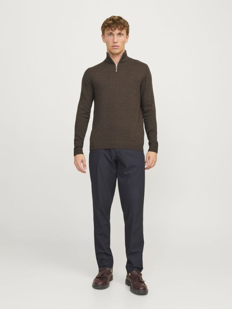 JJEEMIL KNIT HALF ZIP NOOS 175702002 Mulch