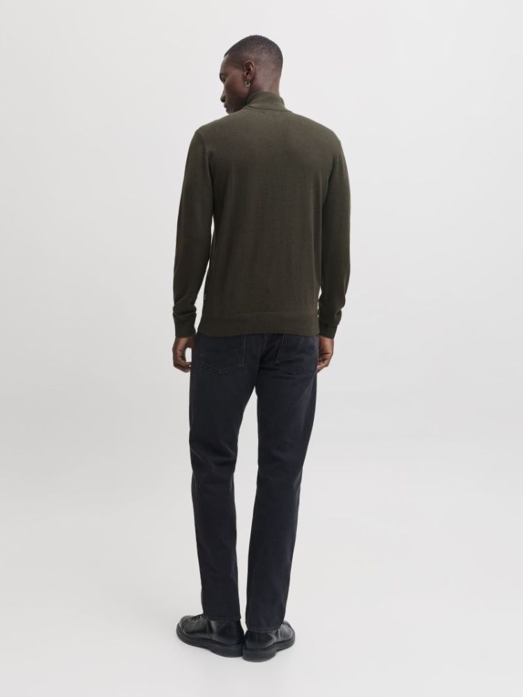 JJEEMIL KNIT HALF ZIP NOOS 176668 Rosin