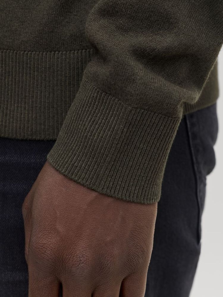 JJEEMIL KNIT HALF ZIP NOOS 176668 Rosin