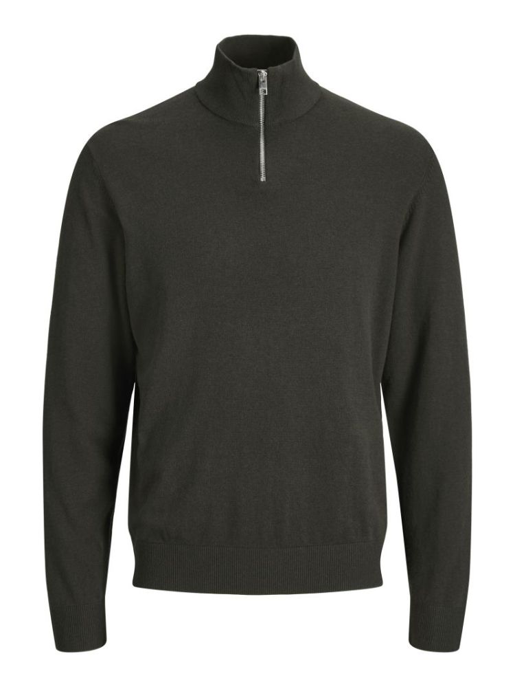 JJEEMIL KNIT HALF ZIP NOOS 176668 Rosin