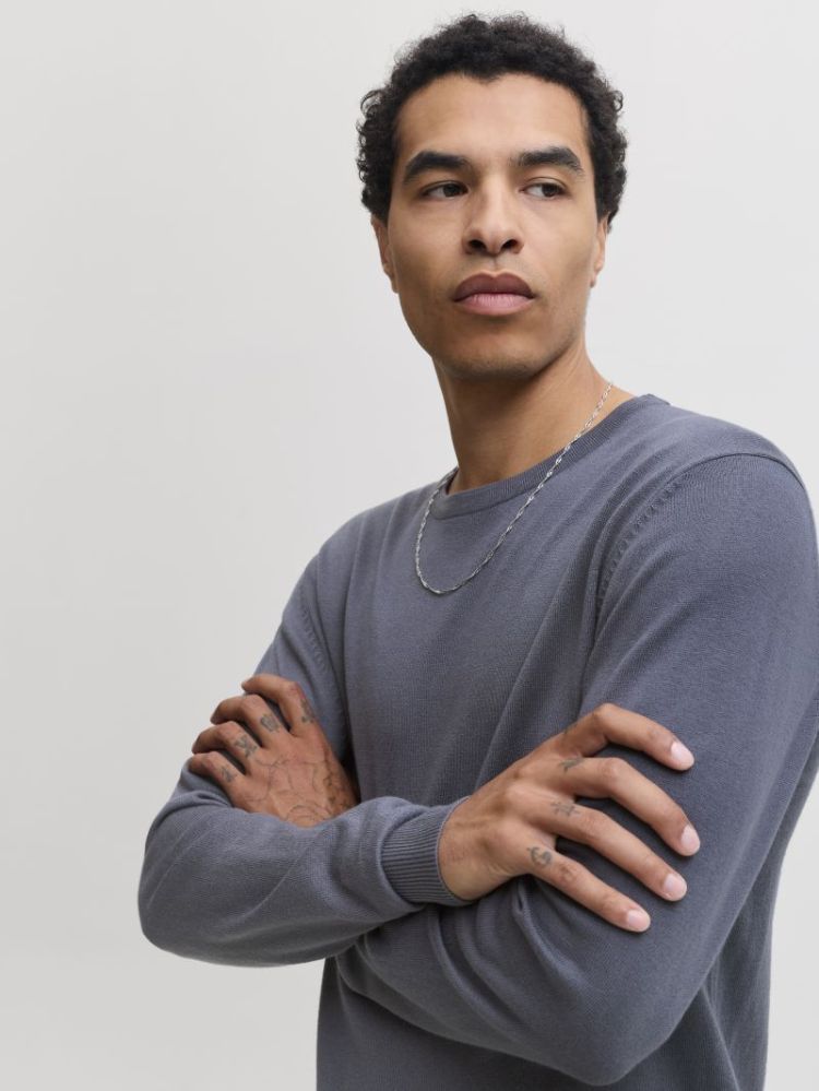 JJEEMIL KNIT CREW NECK NOOS 176720 Turbulen