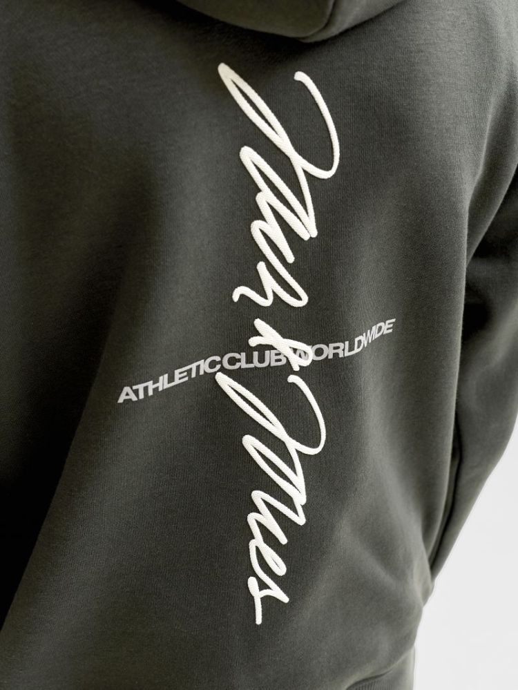 JCOCLUB BACK SCRIPT SWEAT HOOD 176651001 Peat/