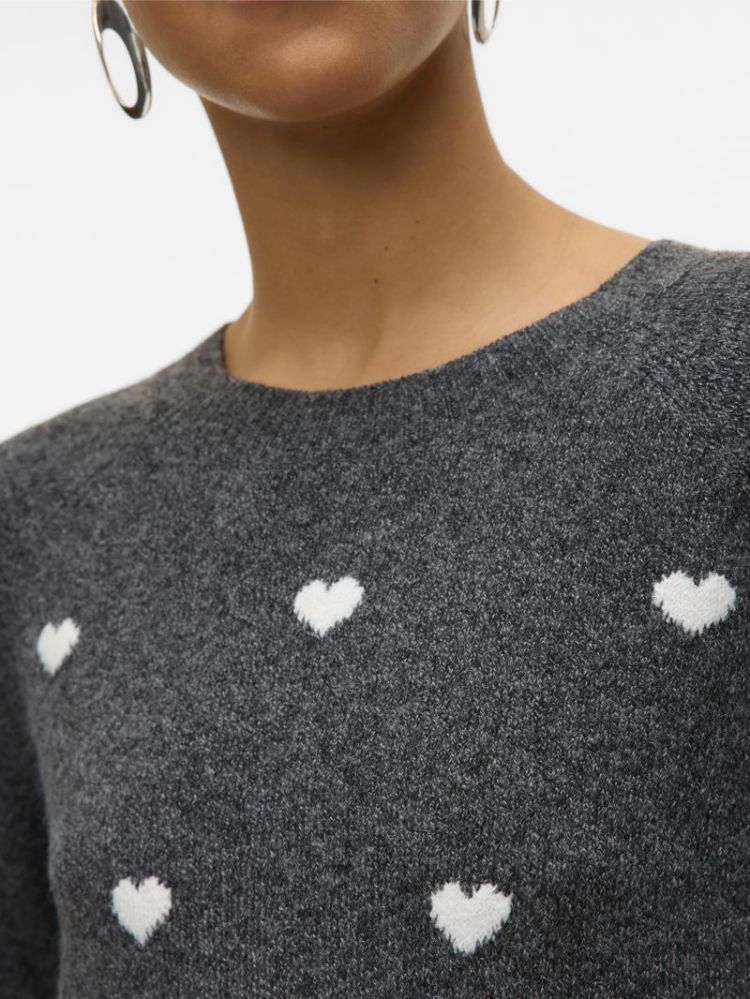 VMDOFFY INTARSIA LS O-NCK PULL 178996001 Dark