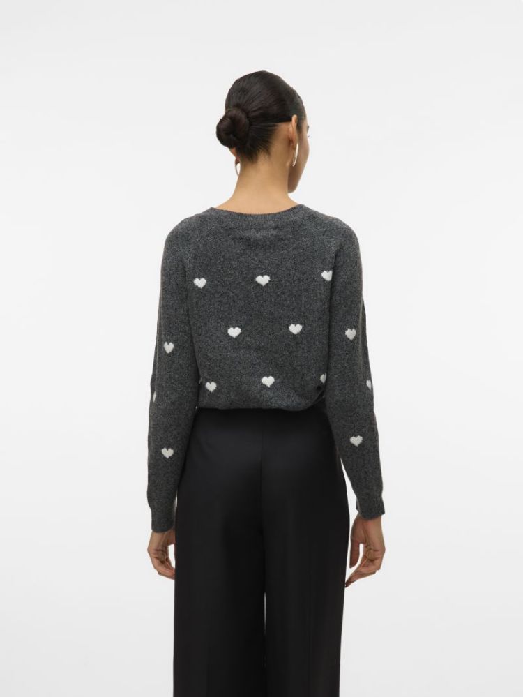 VMDOFFY INTARSIA LS O-NCK PULL 178996001 Dark