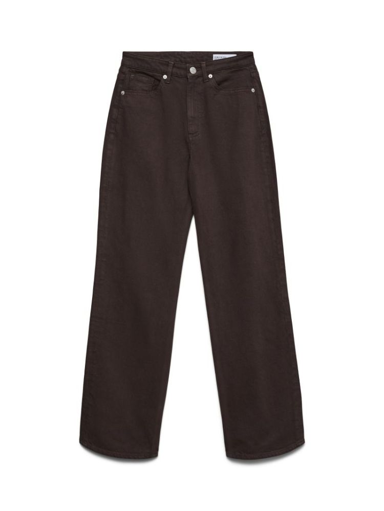 VMTESSA HR WIDE JEANS COLOR GA 297957 Chocolat