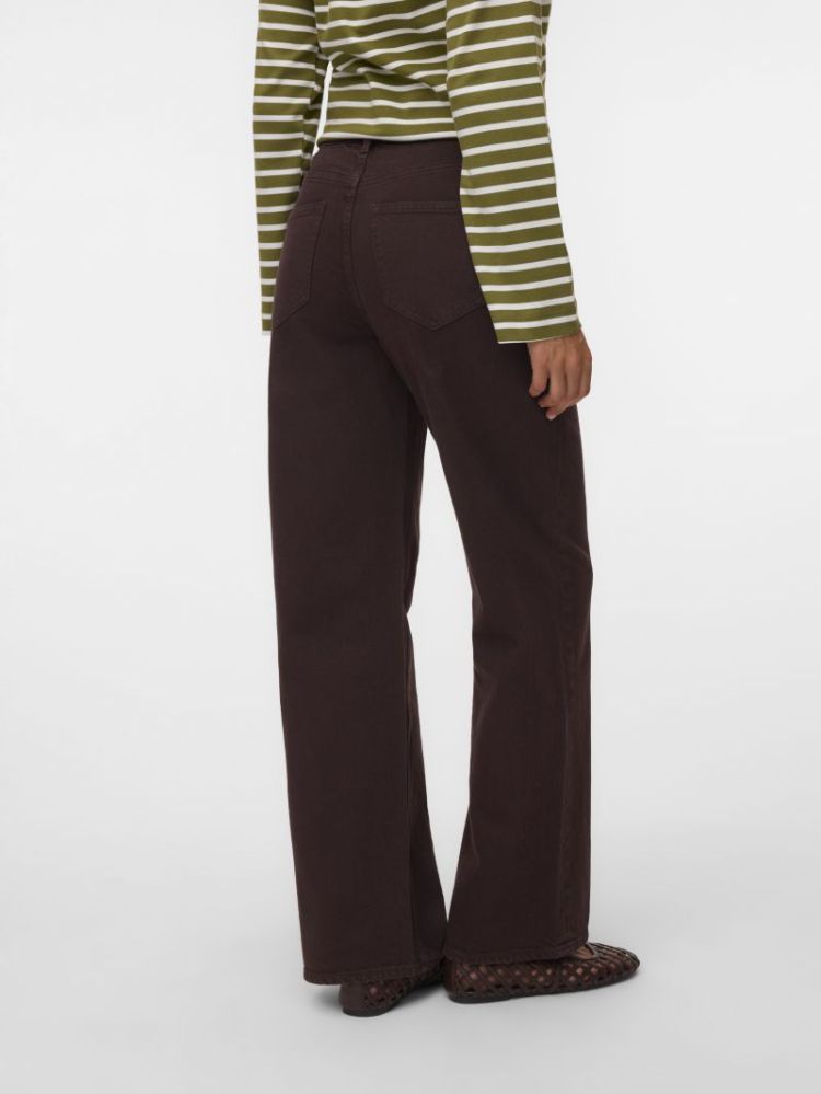 VMTESSA HR WIDE JEANS COLOR GA 297957 Chocolat