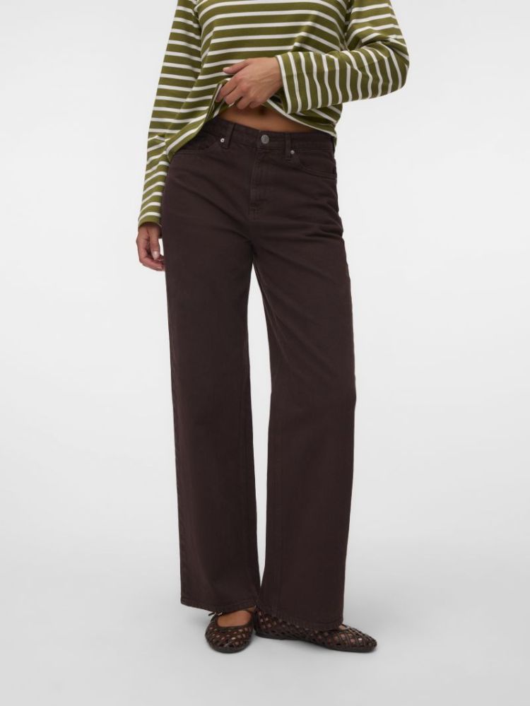 VMTESSA HR WIDE JEANS COLOR GA 297957 Chocolat