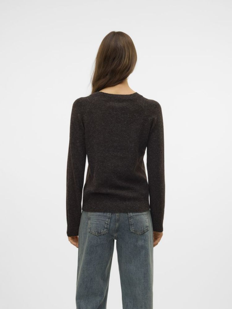 VMDOFFY LS O-NECK BLOUSE GA NO 297957003 Choco
