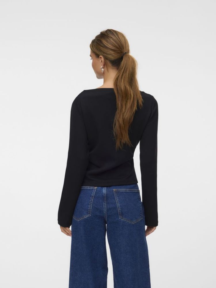 VMMILLE LS BOATNECK SHORT TOP 177868 Black