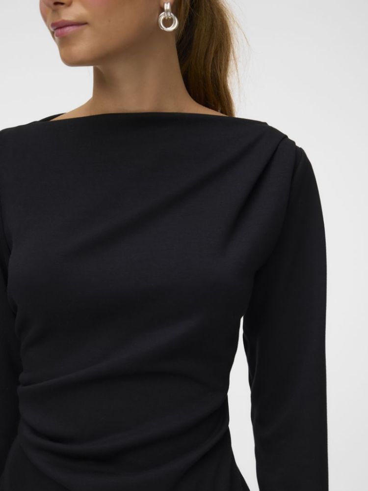 VMMILLE LS BOATNECK SHORT TOP 177868 Black