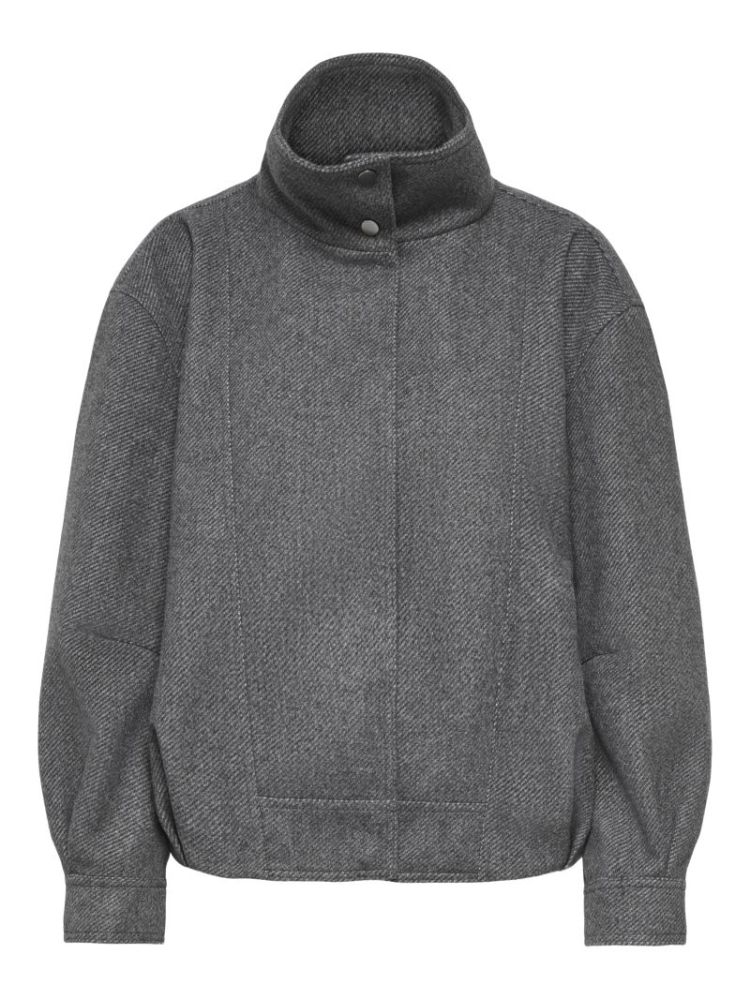 ONLASTA HIGH COLLAR BOMBER JAC 179074 Dark Gre