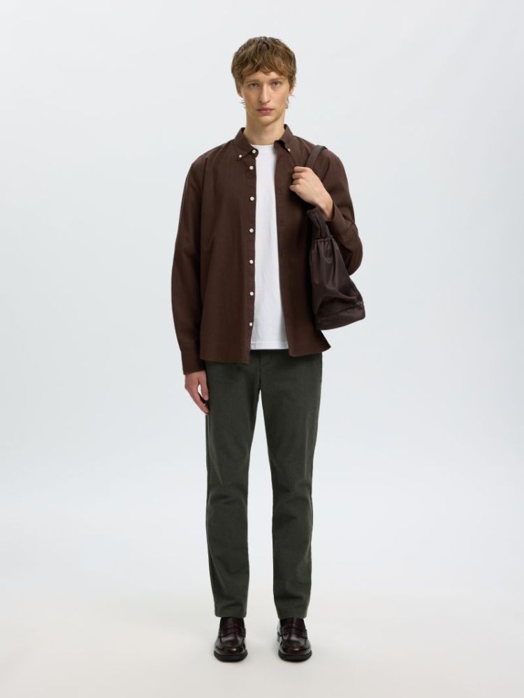SLM175-SLIM MILES BRUSHED PANT 178191002 Fores