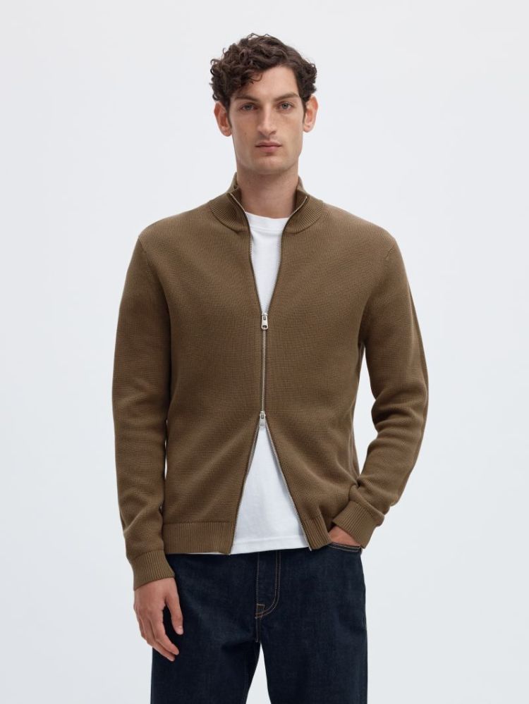 SLMDANE LS KNIT REG STRUC FULL 202890 Morel