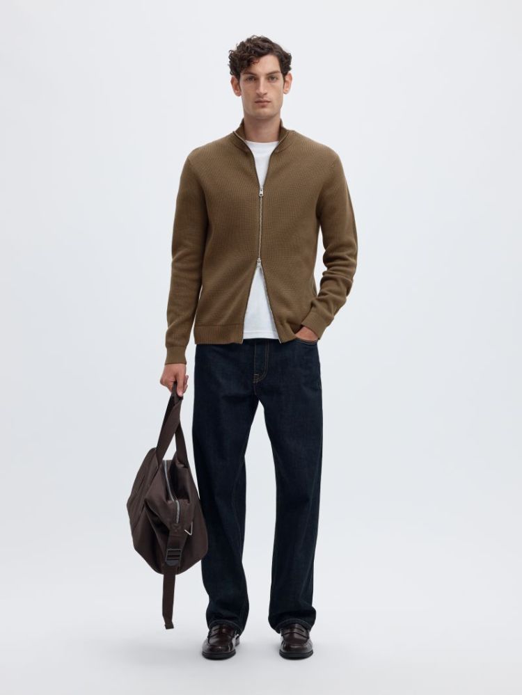 SLMDANE LS KNIT REG STRUC FULL 202890 Morel