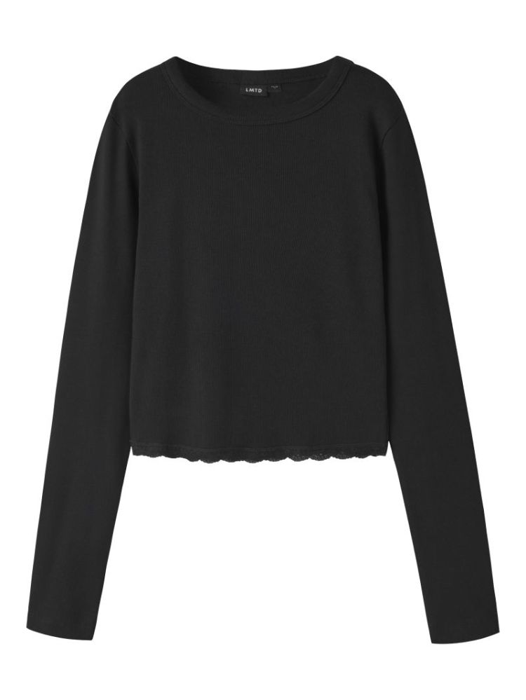 NLFNINAJA LS CROP LACE S TOP 178466 Black