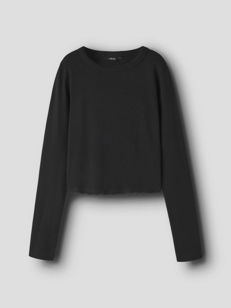 NLFNINAJA LS CROP LACE S TOP 178466 Black