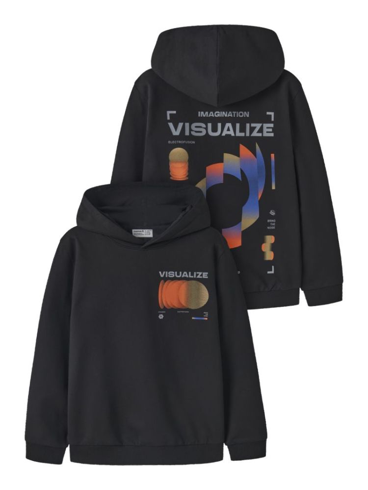 NKMNIGO LS NREG SWEAT WH BRU B 178466 Black