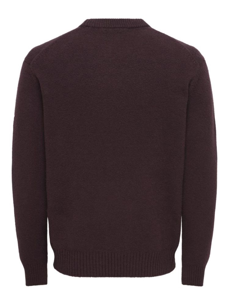 ONSJAMES RLX CREW KNIT NOOS 221072 Raisin