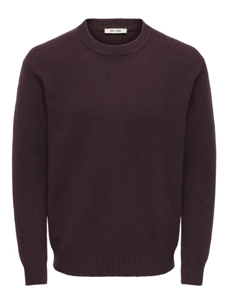 ONSJAMES RLX CREW KNIT NOOS 221072 Raisin
