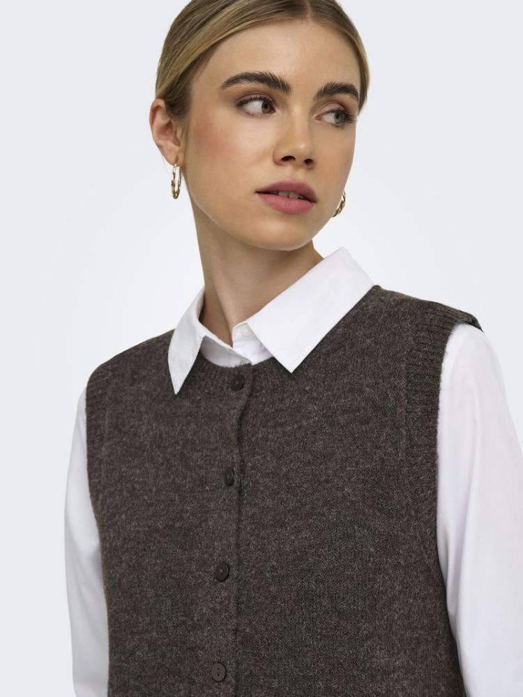 ONLOLIVIA SL BUTTON VEST CC KN 206971002 Mole/