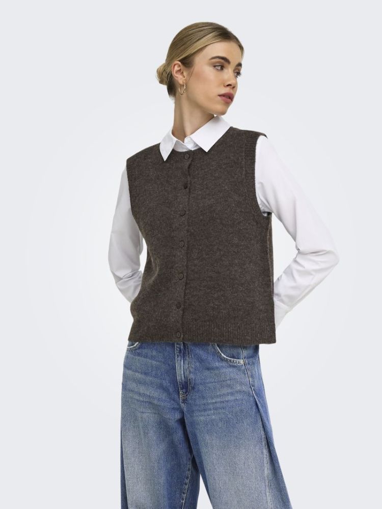 ONLOLIVIA SL BUTTON VEST CC KN 206971002 Mole/
