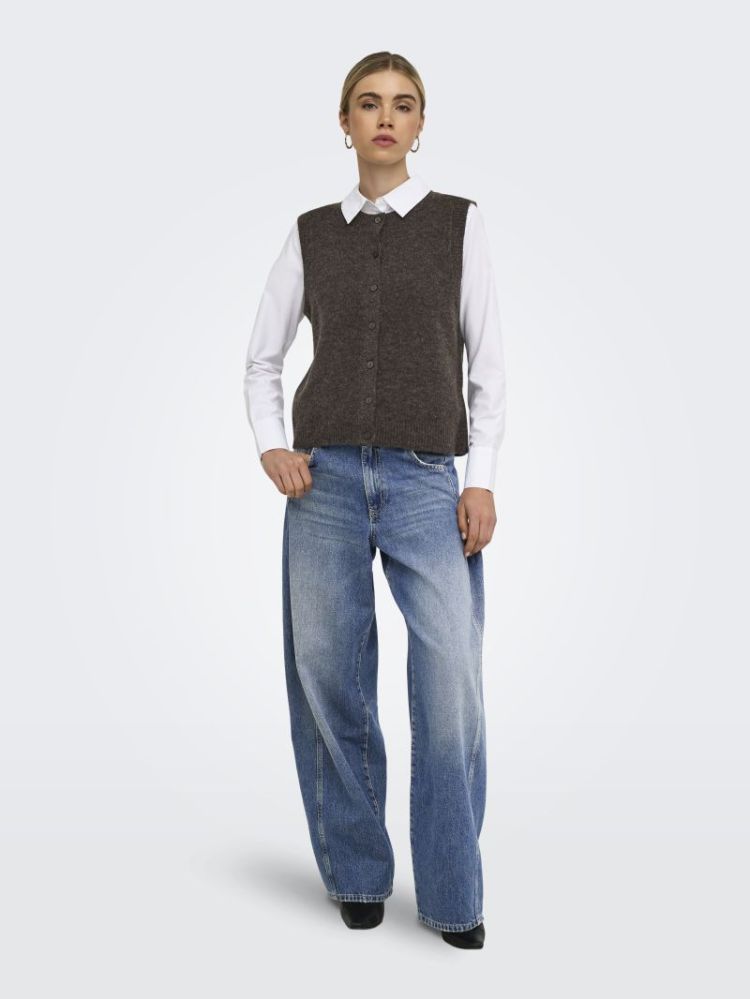 ONLOLIVIA SL BUTTON VEST CC KN 206971002 Mole/