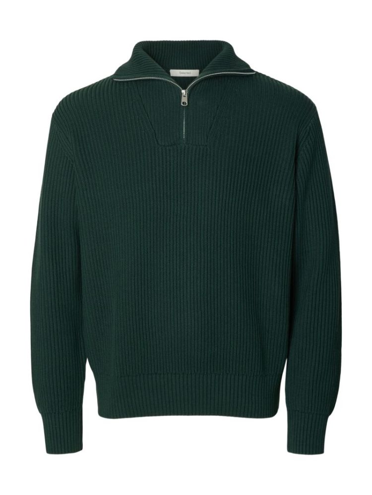 SLMDRY LS KNIT RLX HALF ZIP NO 181172 Pine Gro
