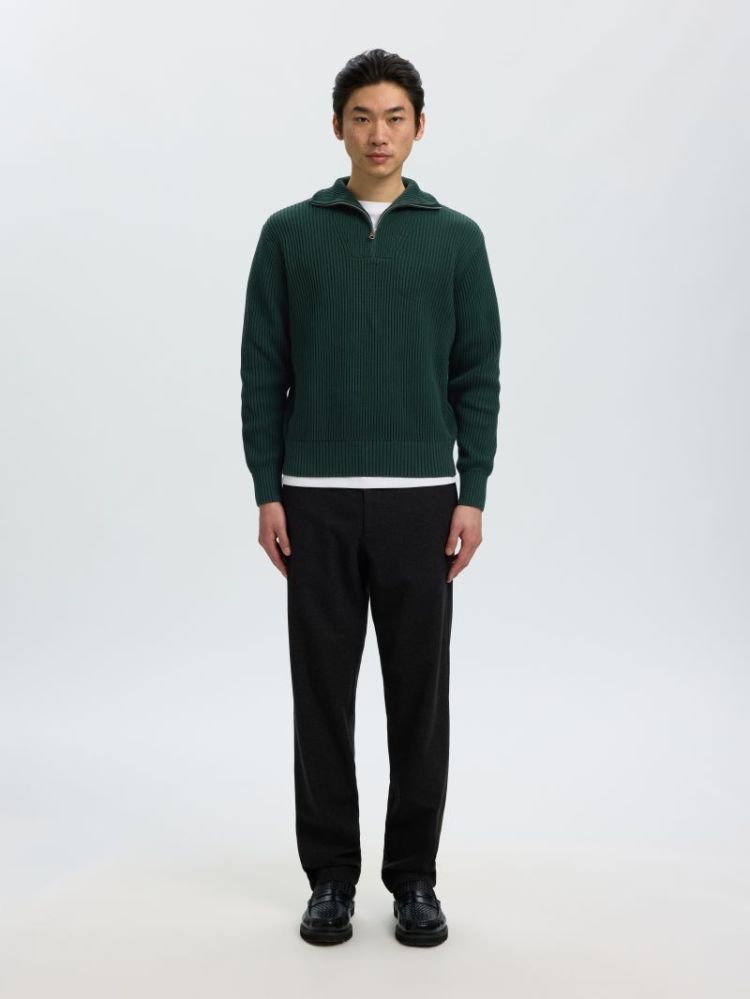 SLMDRY LS KNIT RLX HALF ZIP NO 181172 Pine Gro