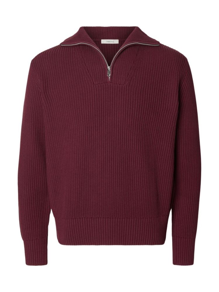 SLMDRY LS KNIT RLX HALF ZIP NO 198345 Tawny Po