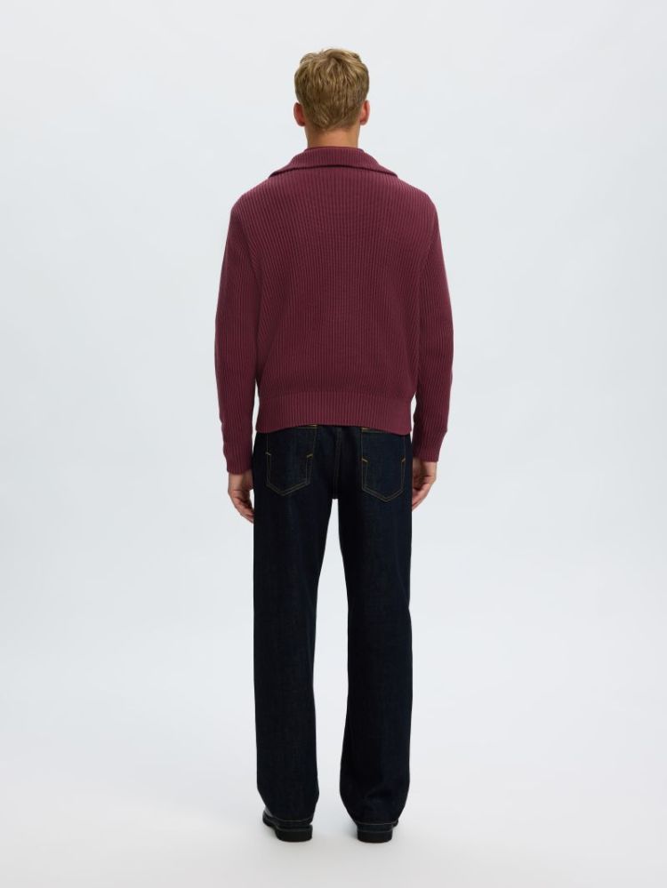 SLMDRY LS KNIT RLX HALF ZIP NO 198345 Tawny Po