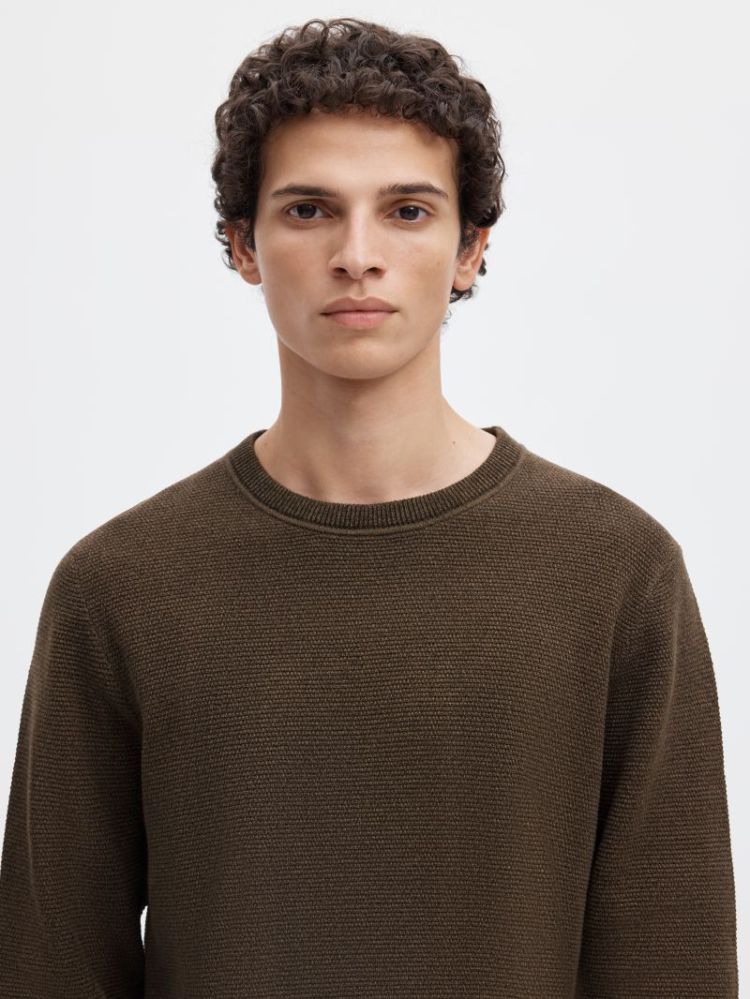 SLMROSS LS KNIT STRUCTURE CREW 180751014 Delic