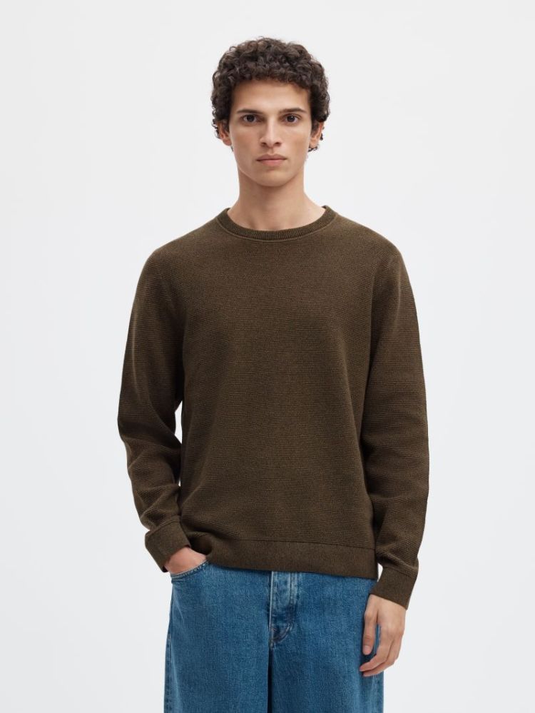 SLMROSS LS KNIT STRUCTURE CREW 180751014 Delic