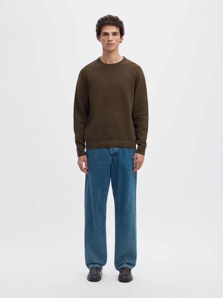 SLMROSS LS KNIT STRUCTURE CREW 180751014 Delic