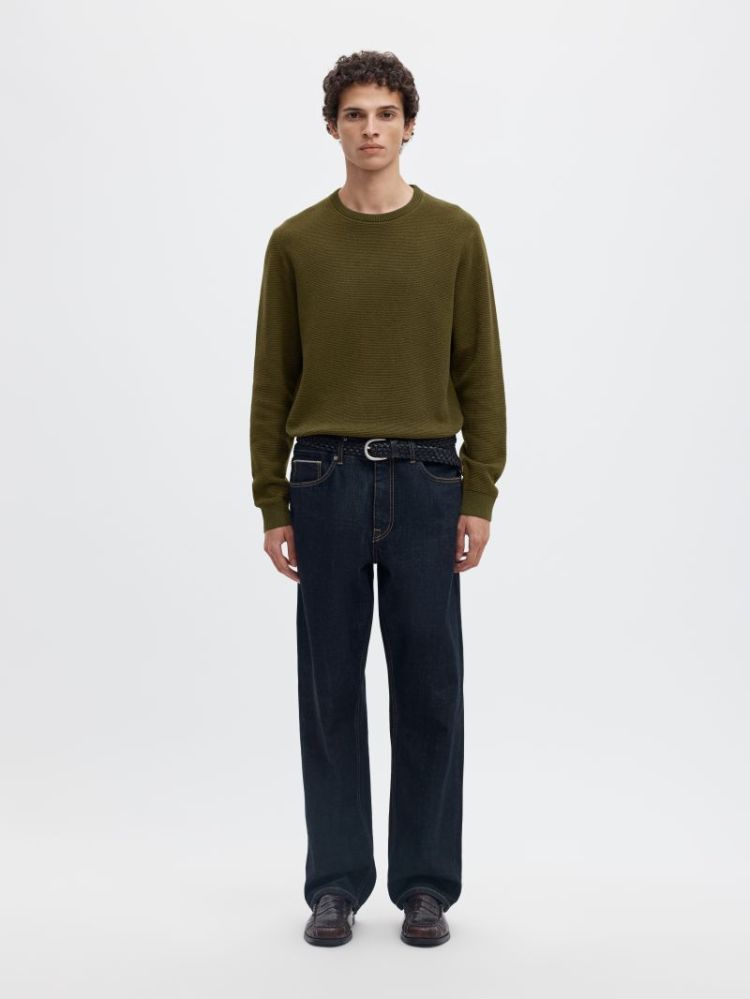 SLMROSS LS KNIT STRUCTURE CREW 178191015 Fores