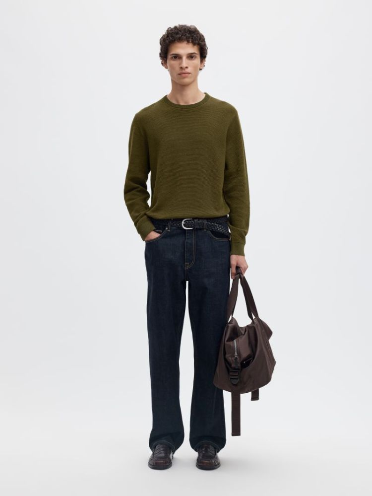 SLMROSS LS KNIT STRUCTURE CREW 178191015 Fores