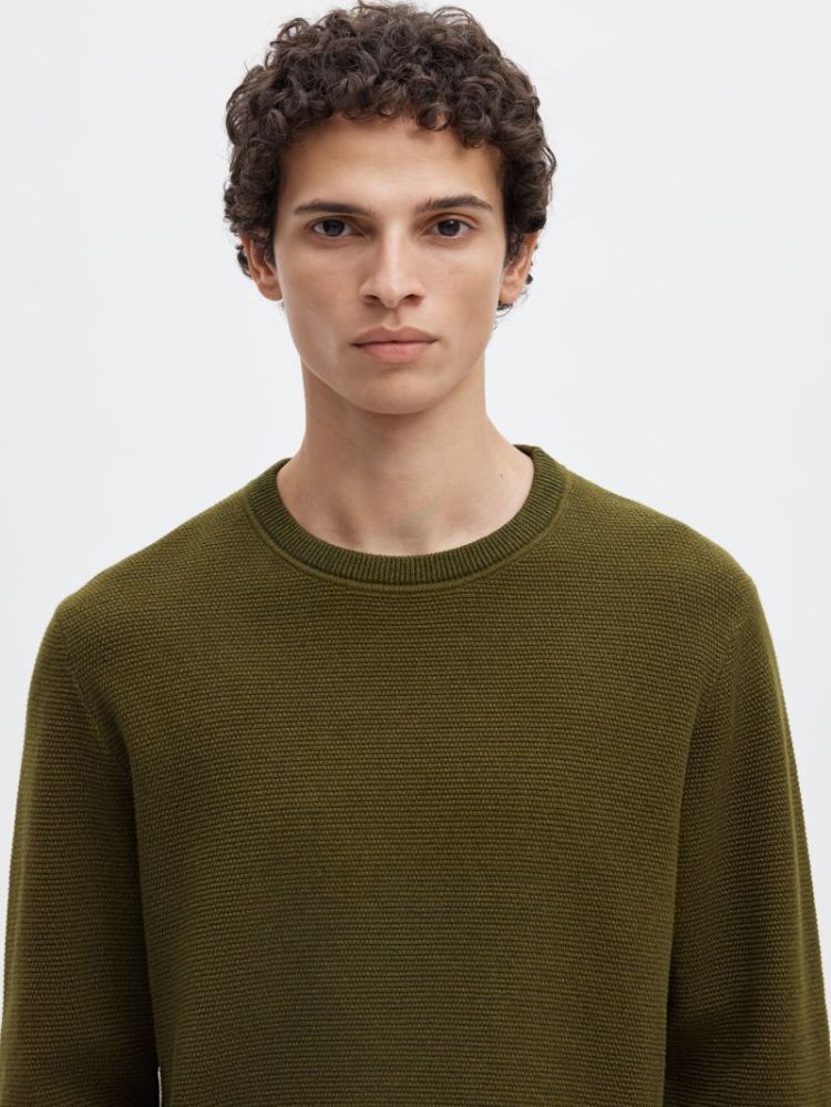 SLMROSS LS KNIT STRUCTURE CREW 178191015 Fores