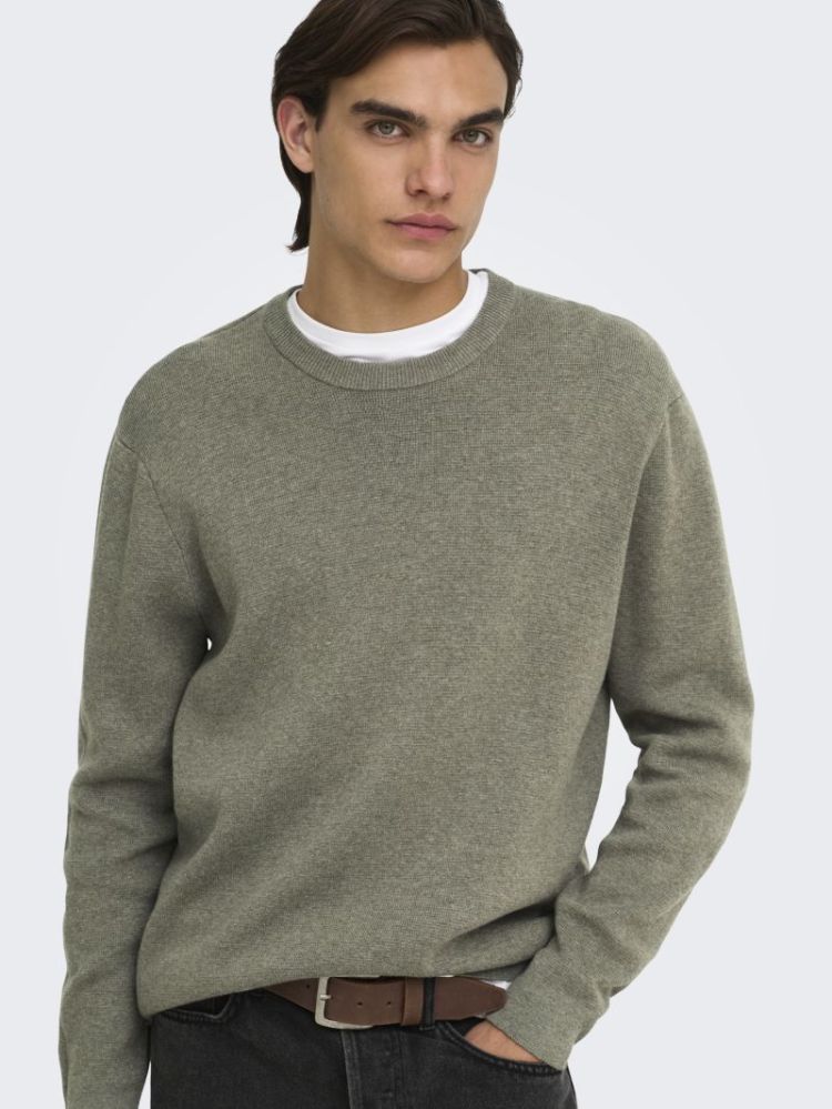 ONSTING RLX CREW NECK KNIT NOO 262142 Castor G