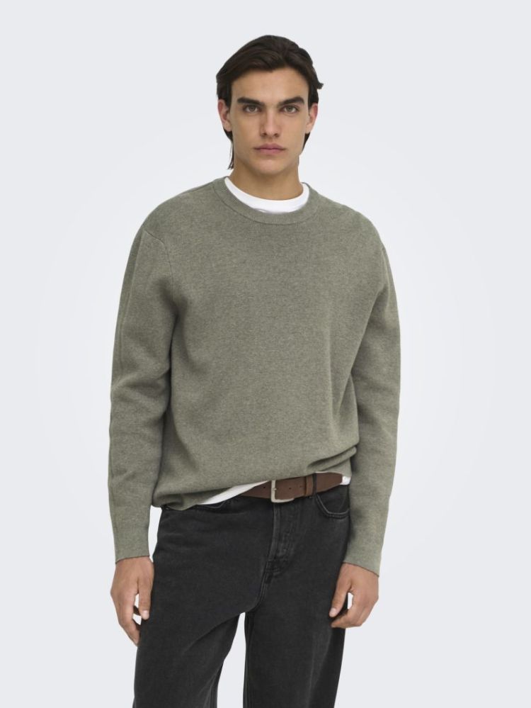 ONSTING RLX CREW NECK KNIT NOO 262142 Castor G