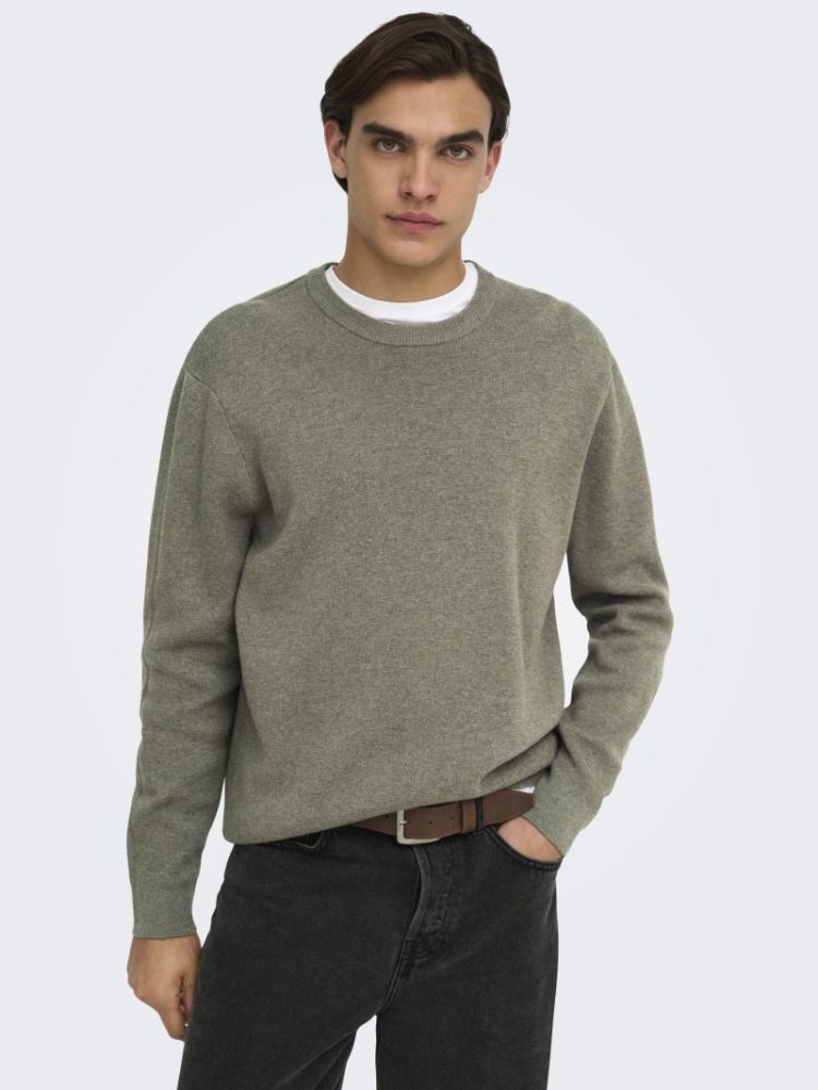 ONSTING RLX CREW NECK KNIT NOO 262142 Castor G
