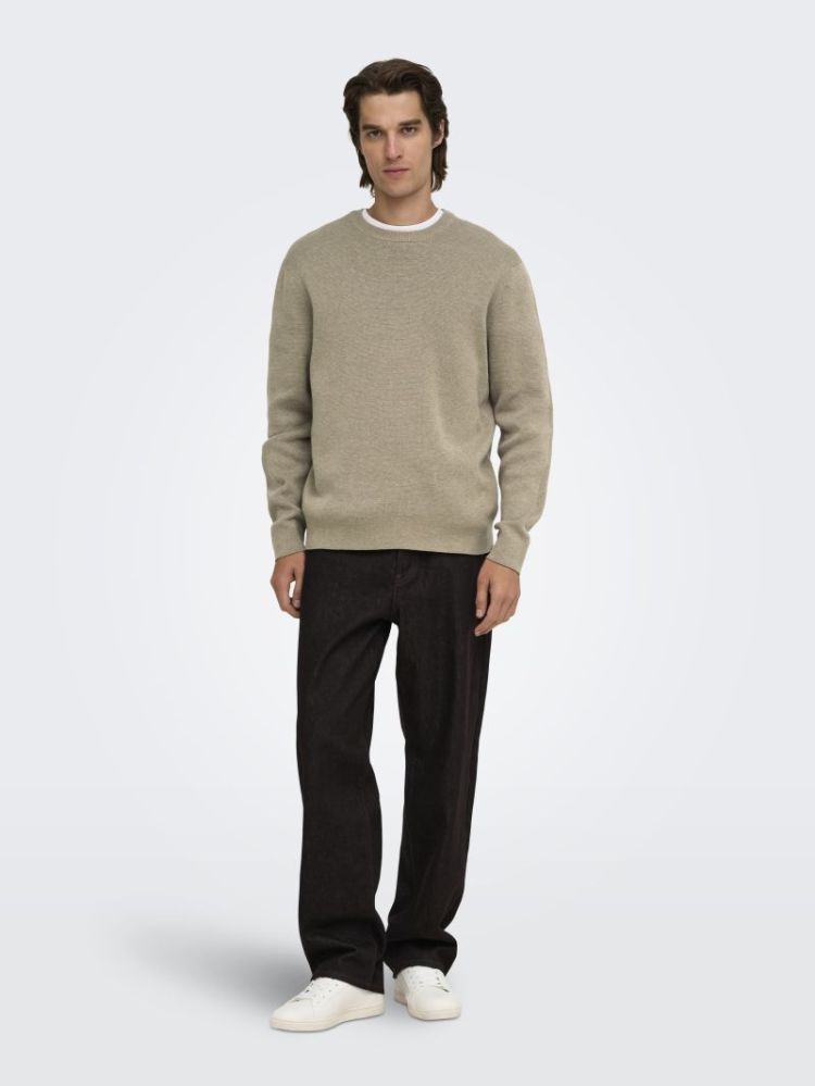 ONSTING RLX CREW NECK KNIT NOO 296916 Desert T