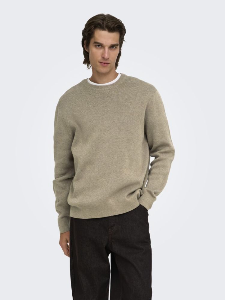 ONSTING RLX CREW NECK KNIT NOO 296916 Desert T