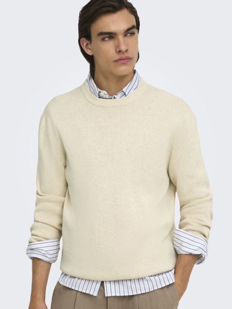 ONSTING RLX CREW NECK KNIT NOO 276522 Gardenia