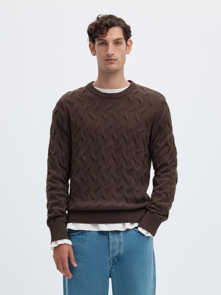 SLMCARLOS LS CABLE CREW NECK N 180751 Delicios