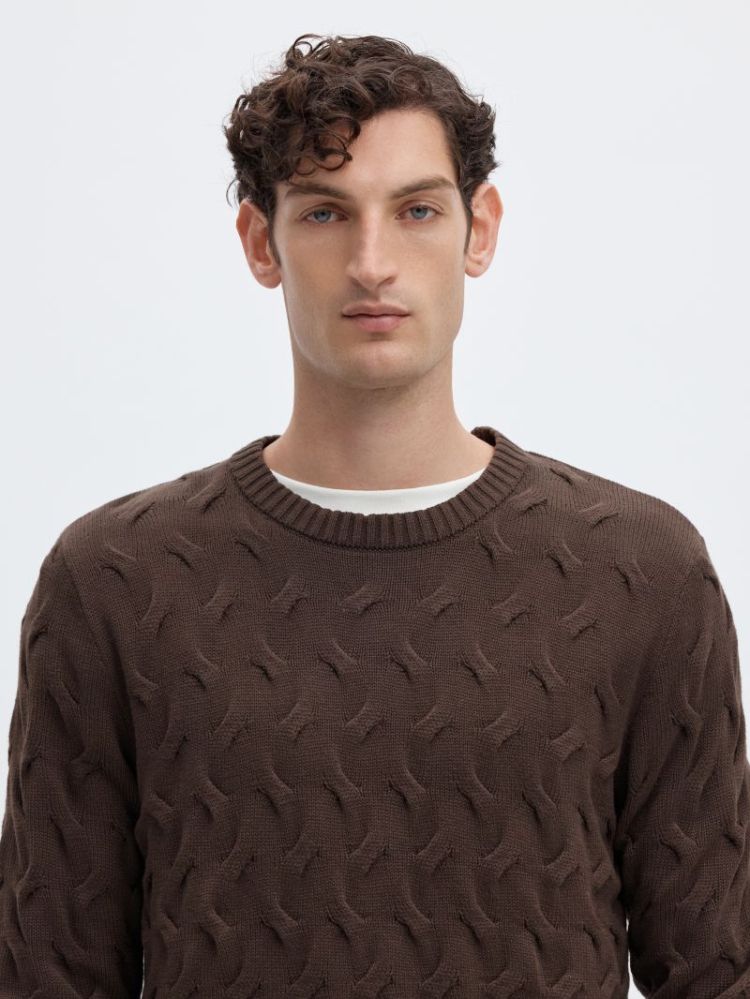 SLMCARLOS LS CABLE CREW NECK N 180751 Delicios