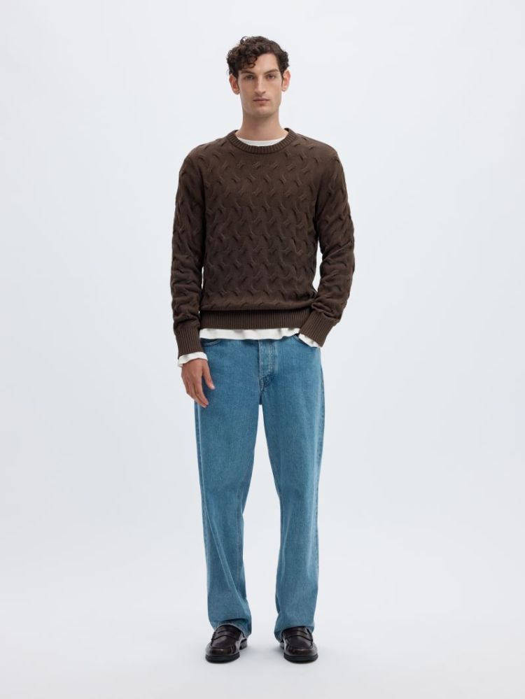 SLMCARLOS LS CABLE CREW NECK N 180751 Delicios