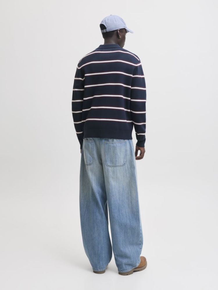JORATOCHA KNIT STRIPE POLO 175917002 Sky C