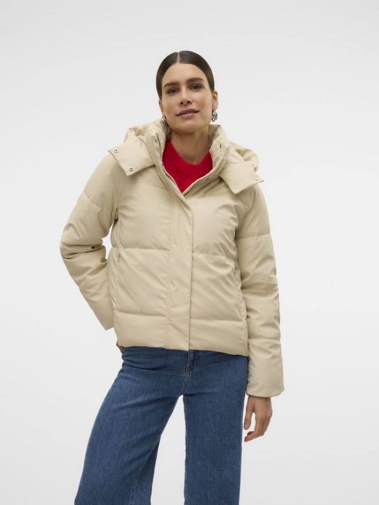 VMGRETAKYLIE SHORT COATED JACK 175626 Oatmeal