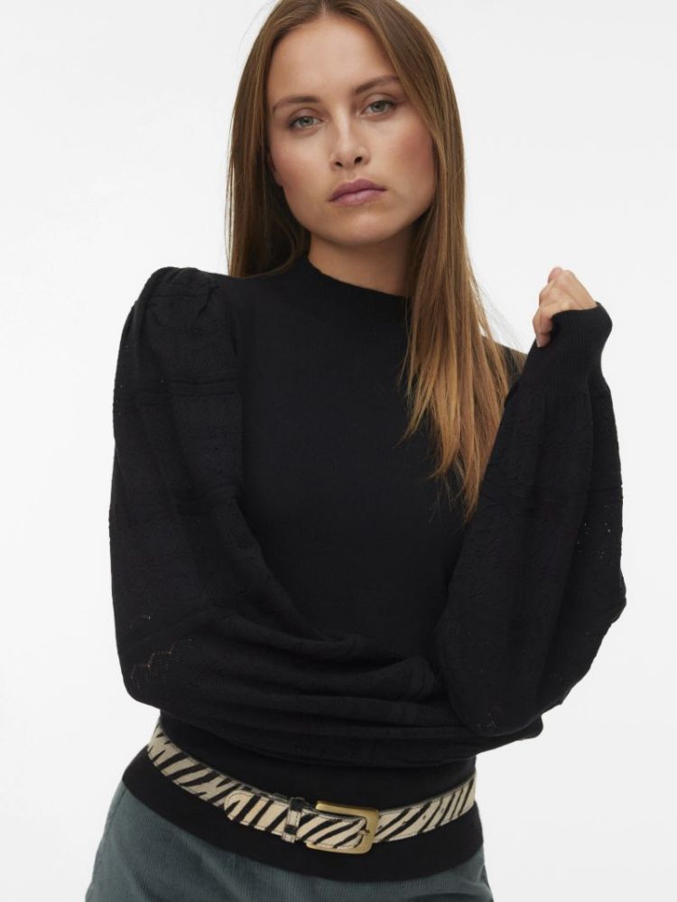 VMNEWLIMONE LS HIGHNECK PULLOV 177868 Black