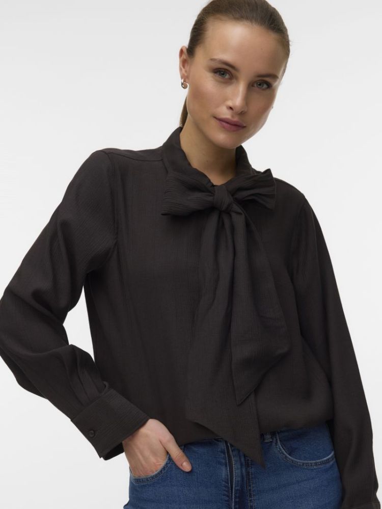 VMJAY LS SHIRT WVN PR 297957 Chocolat