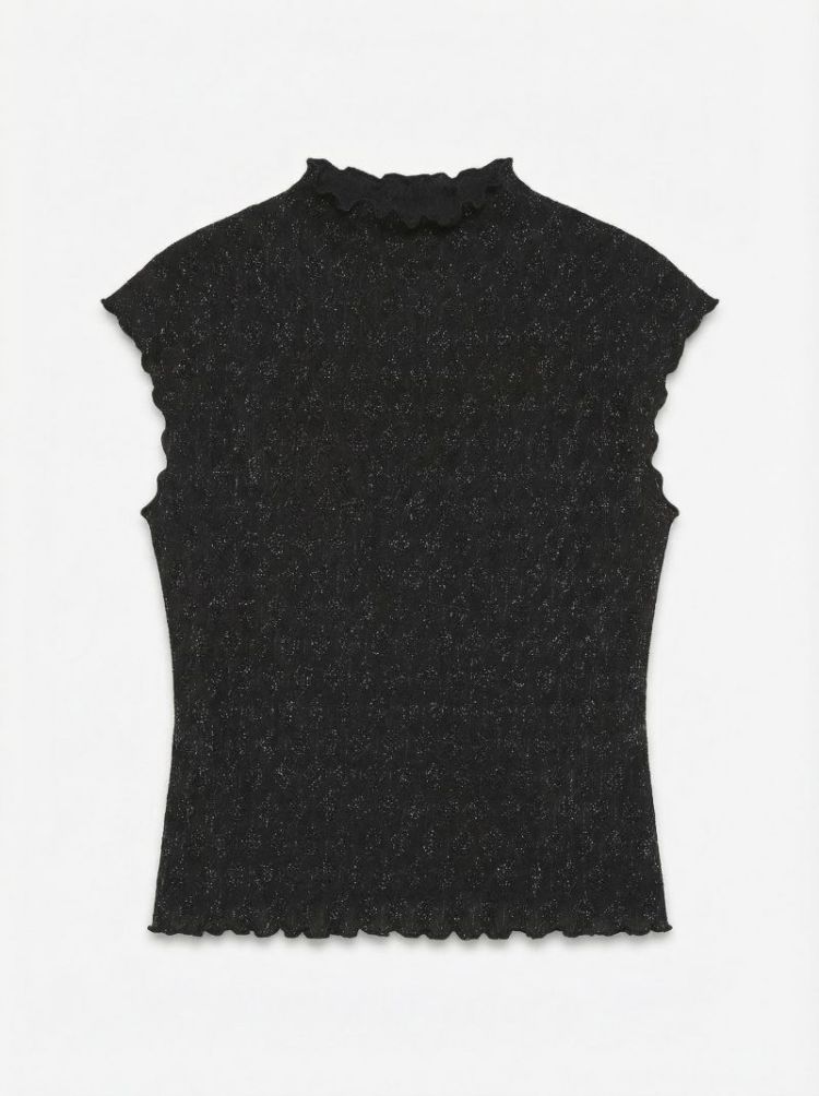 VMKALI CS MOCK NECK TOP LX JRS 177868 Black
